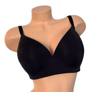 VICTORIA'S SECRET 42D T-Shirt Stretch Lightly Lined Demi Wireless Bra‎ Black